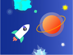 GoLexic reading app game elements: spaceship quest